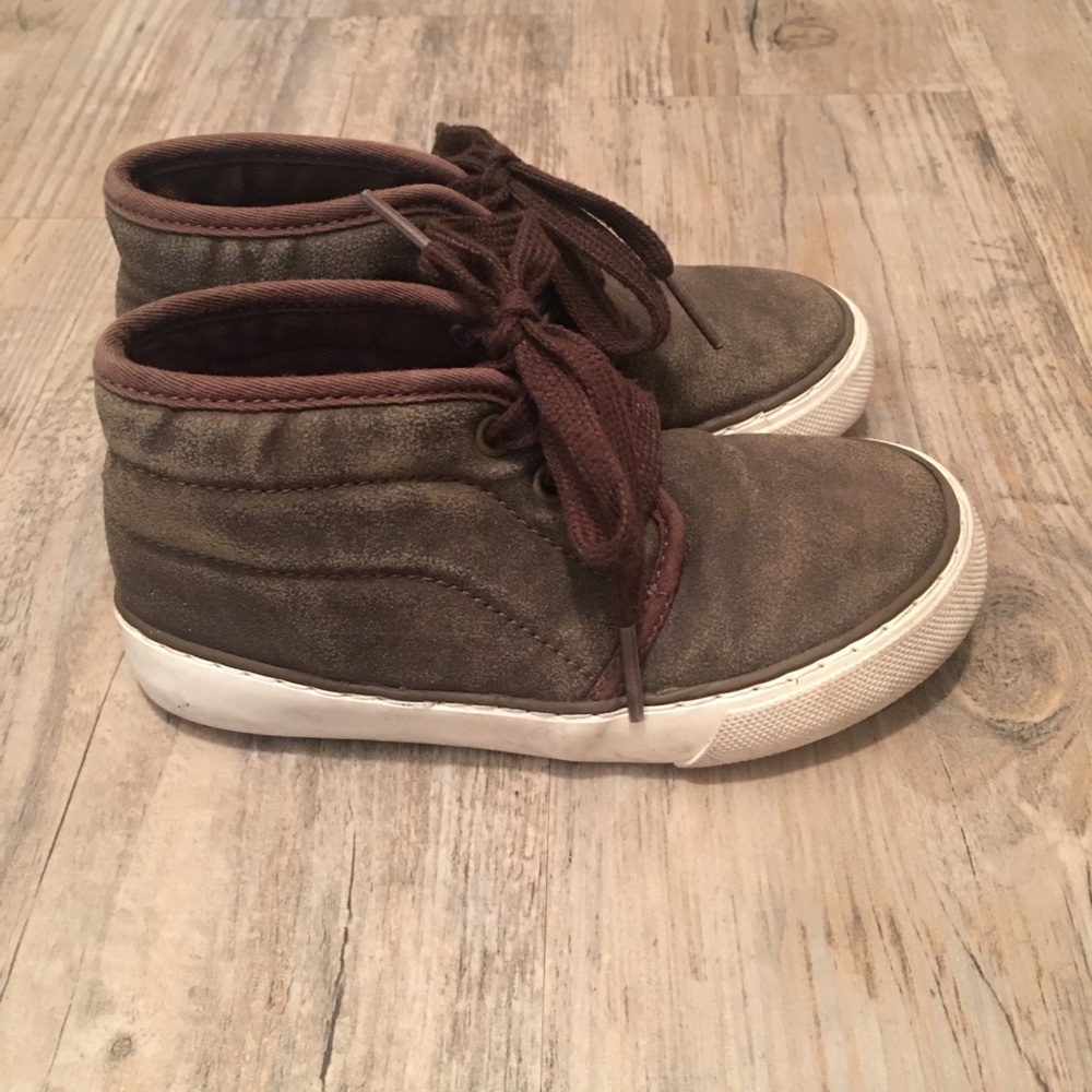 Brown suede boots
